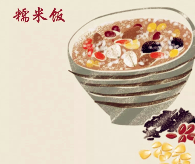 小寒风俗 吃糯米饭 在小寒的早上吃糯米饭,是广州的传统,为避免太糯