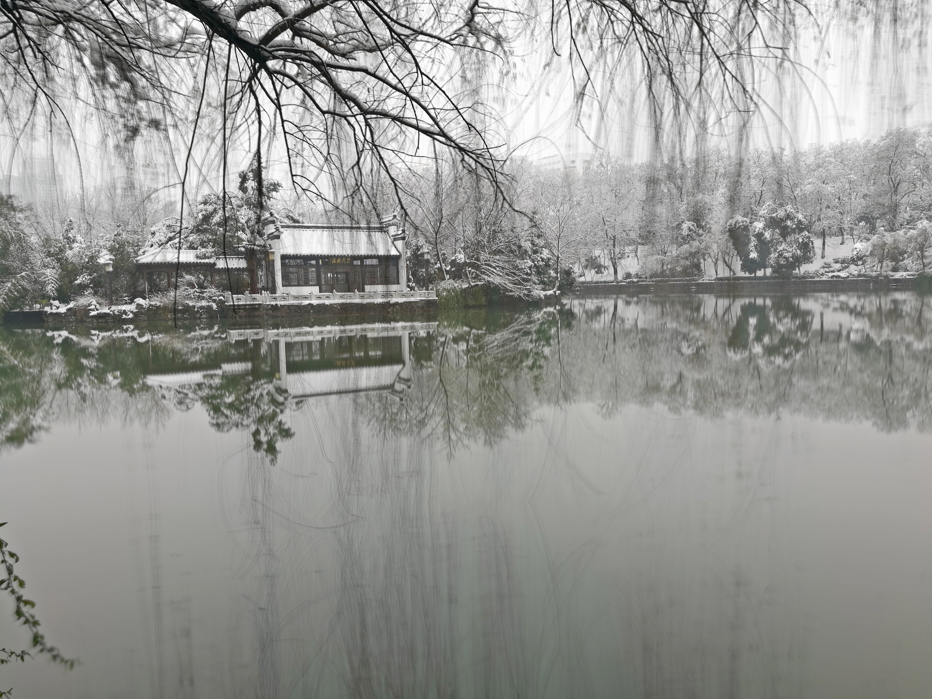 安徽合肥包公园雪景美如画