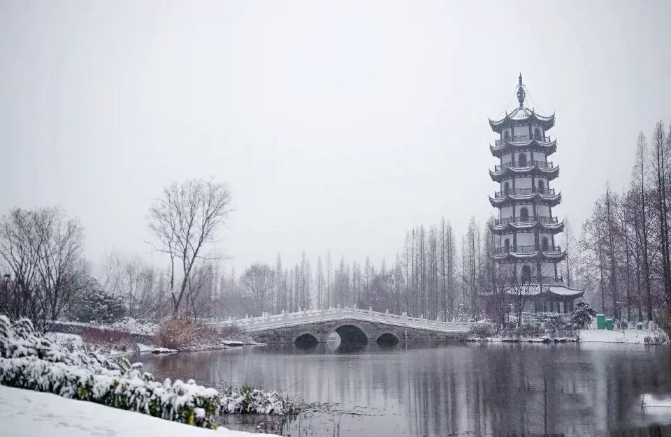 昨天邳州各地都传来下雪的消息,漂亮的雪景更是刷爆了朋友圈 桃花岛