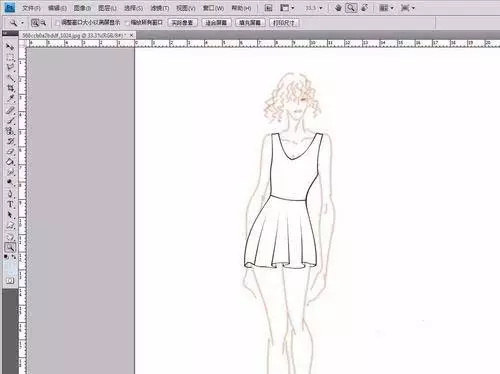 实战图文教程,如何用coreldraw及ps绘制女性服装效果图