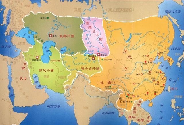 咱们先来看一张 蒙古帝国全盛时期的地图