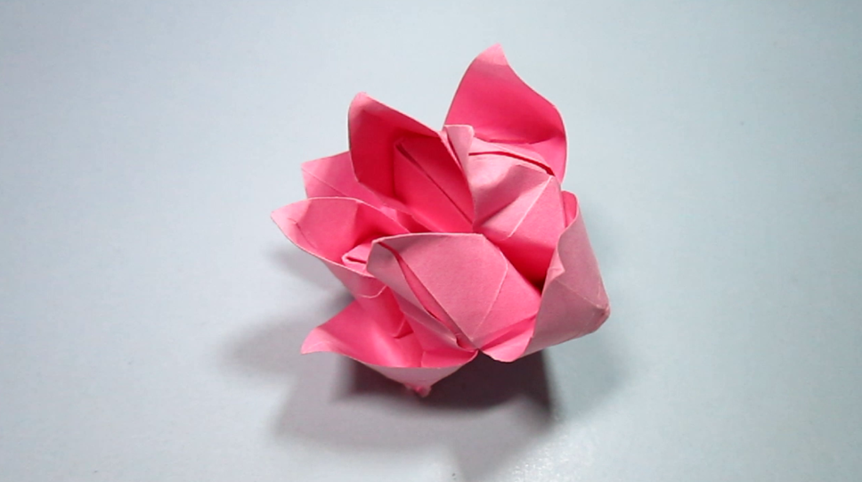 儿童手工折纸花 美丽的睡莲简单的折法