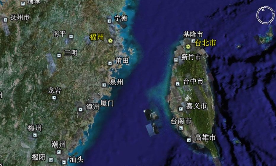 台湾海峡位于中国东南沿海,南北两侧是中国经济最发达地区,大陆的很多