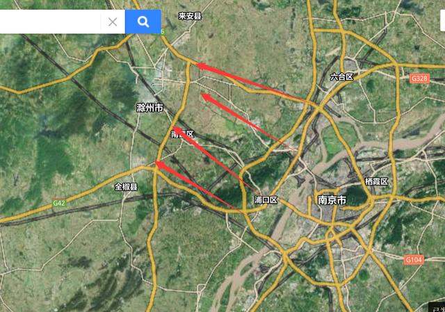 四,滁州的开发条件如何 我们先来看看南京的地形图.