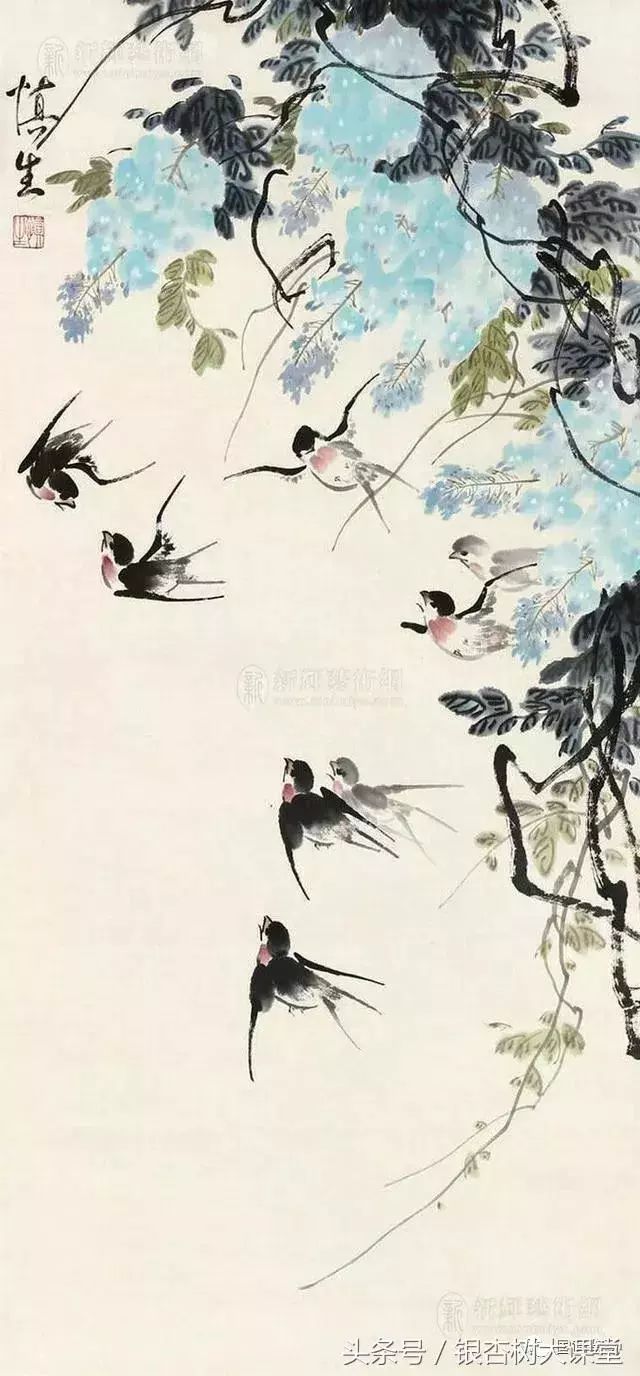 小写意花鸟画大师汪慎生