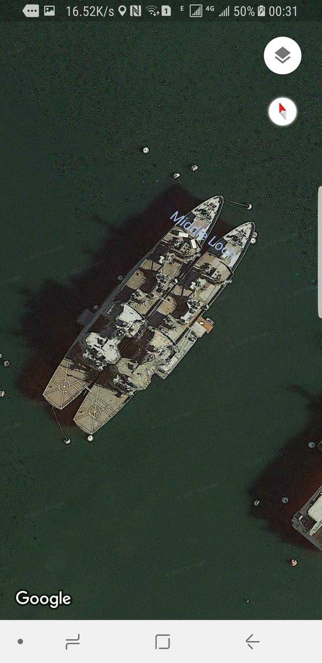 谷歌地图观测,美国珍珠港停靠的航母军舰,都是些什么图片