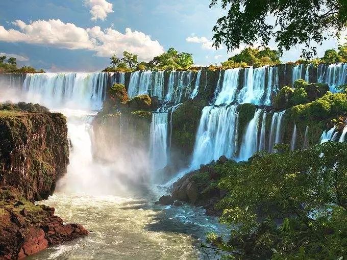 waterfalls, argentina-brazil border 阿根廷--巴西边境的伊瓜苏瀑布