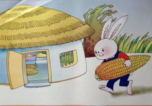 《金色的玉米棒》的故事让孩子们懂得了同伴之间友爱帮助之情并向小兔