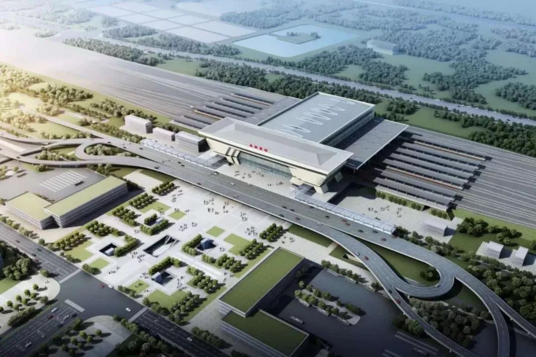 阜阳高铁站确定在飞机场东北侧,位于城南新区二期范围内,整个片区3.