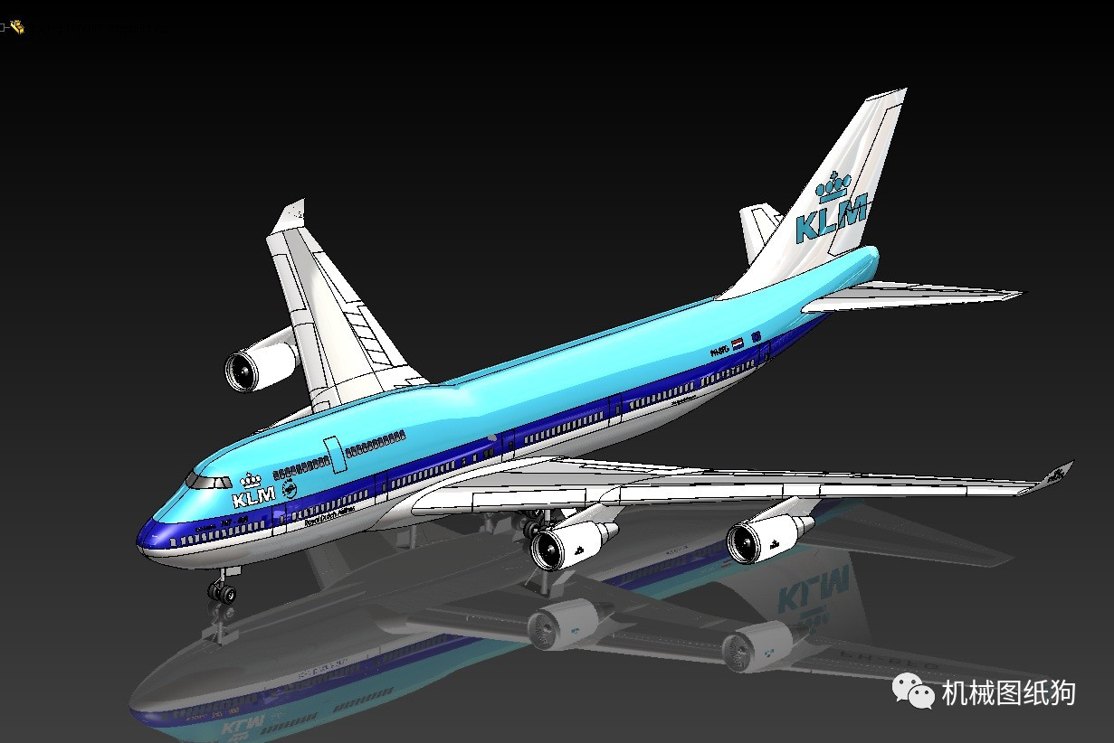 【飞行模型】波音客机模型图纸 solidworks设计