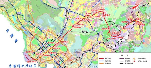 地铁10号线,外环高速(龙岗段)最新进展:站点,经过路段