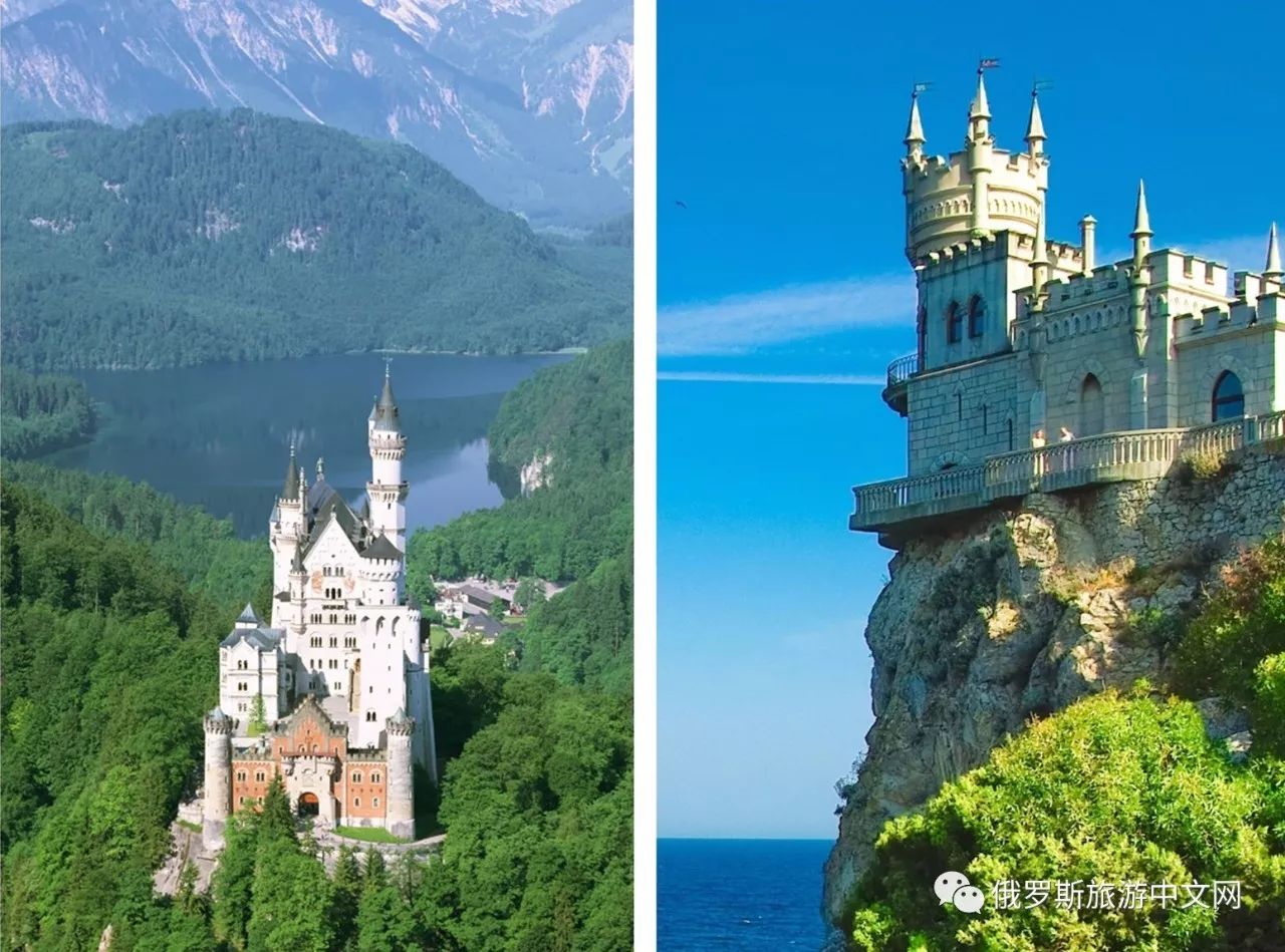 俄罗斯也有一个建在悬崖上的城堡，可媲美德国天鹅堡~