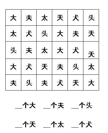 儿童注意力训练一:汉字划消