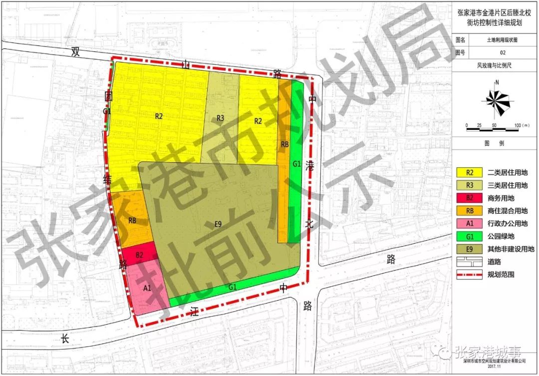 ↓ ↓ ↓ 1 《张家港市金港片区后塍北校街坊控制性详细规划》批前