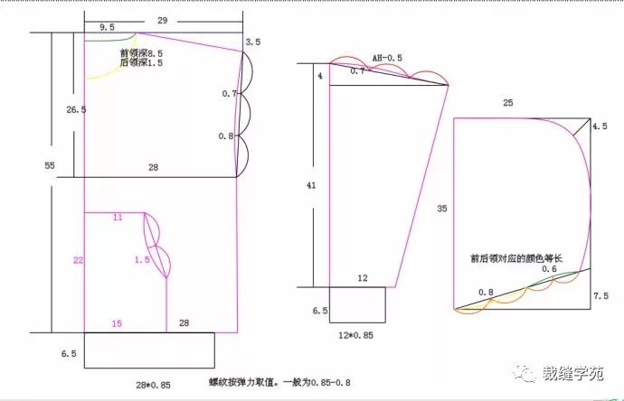 韩国宽松大码落肩卫衣 裁剪图