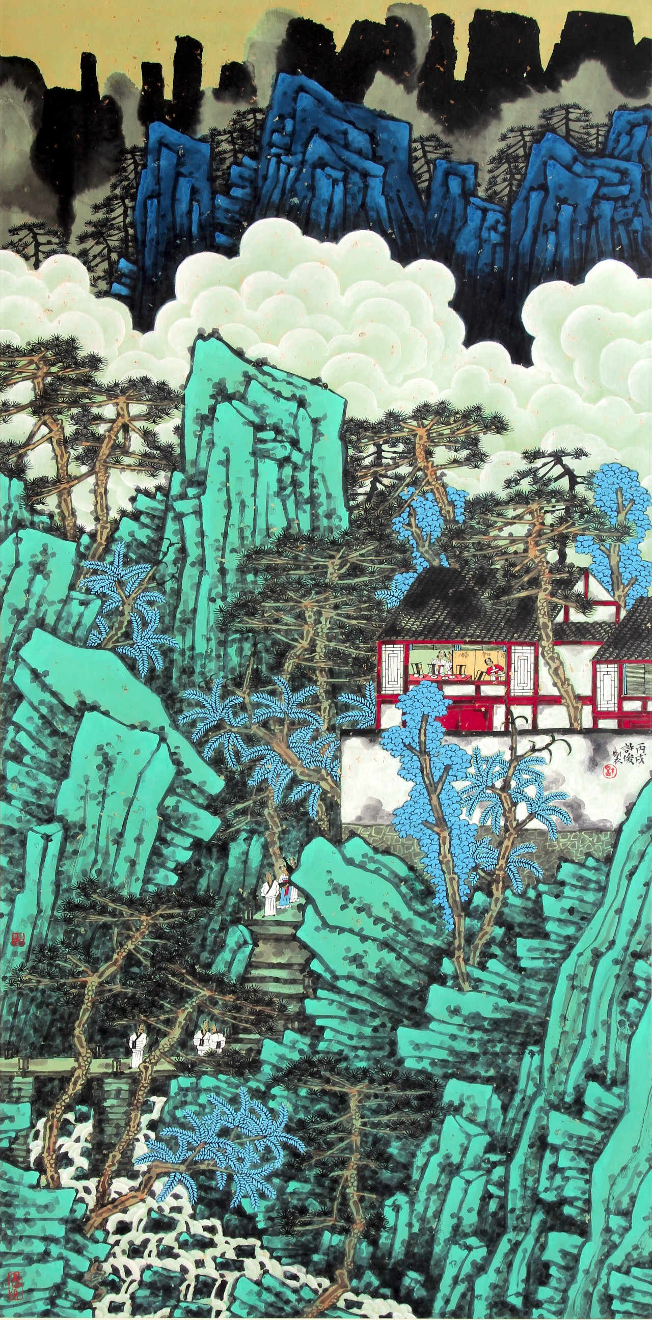 丹青语境 | 中国艺术研究院及南京艺术学院青绿,重彩山水画部分作品线
