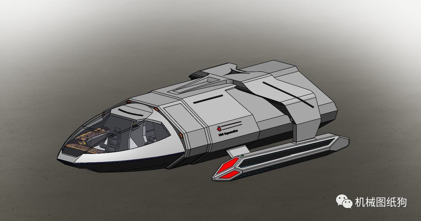 【飞行模型】uss ozymandias航天飞机模型3d图纸 solidworks设计