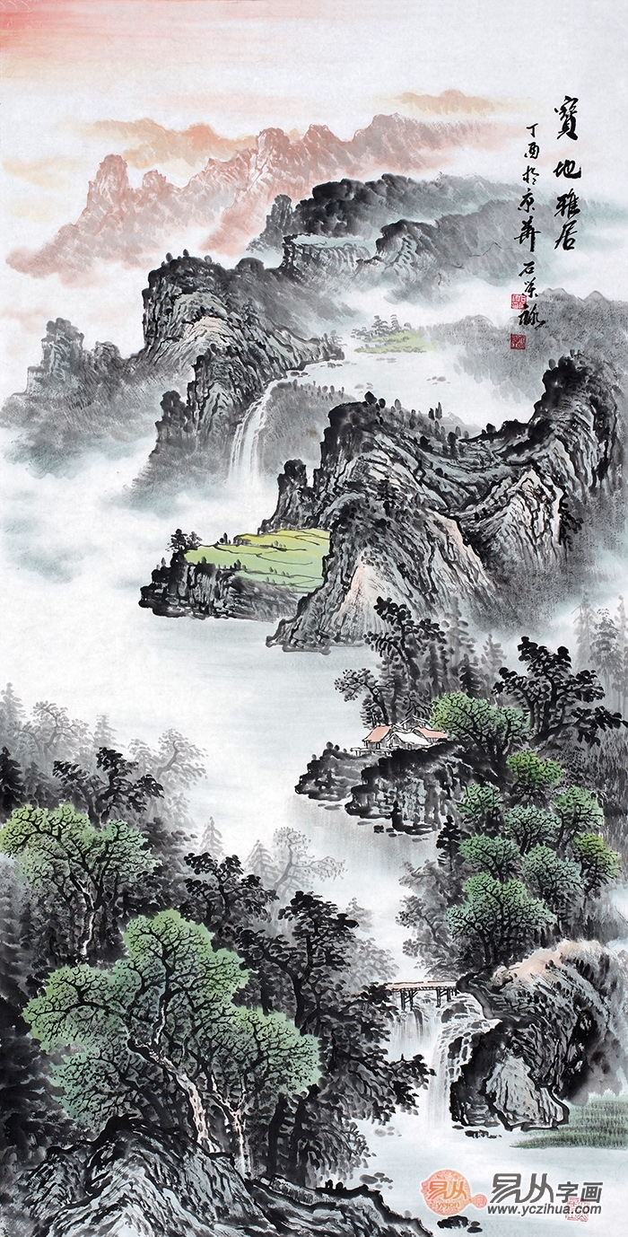 江南山水画,极具诗意的家居装饰画