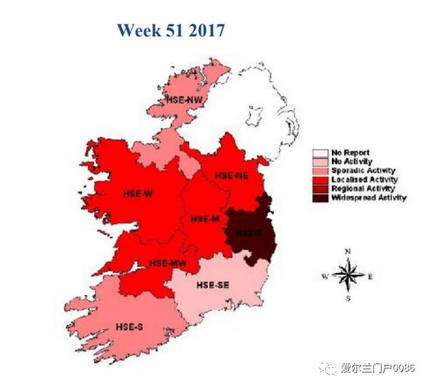 爱尔兰流感地图发布!都柏林是全爱重!