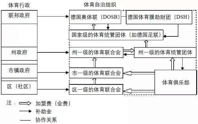 总体上,德国体育社团组织由各级体育联合会组成,它们在国家体育政策的