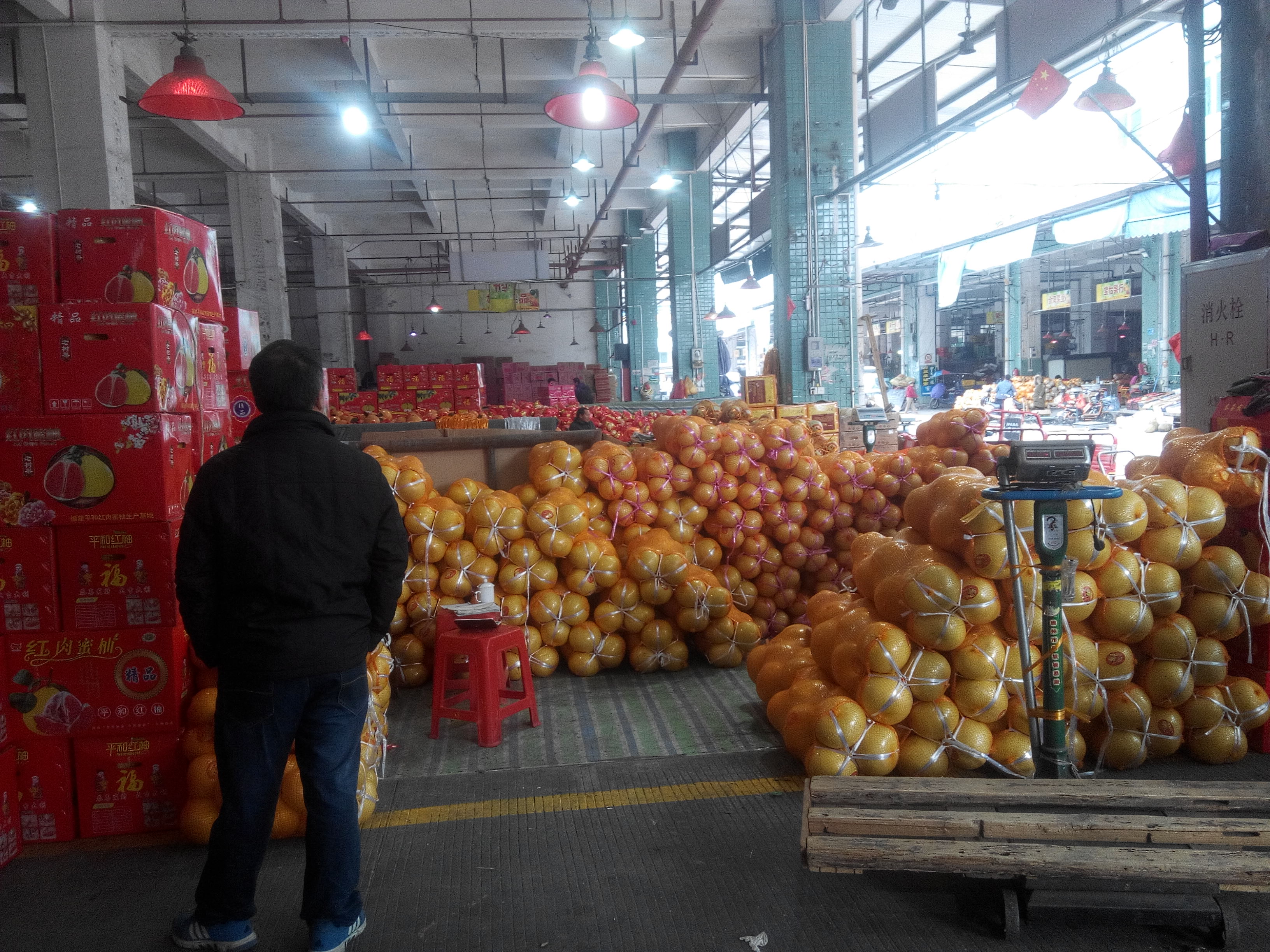 最大水果蔬菜批发市场国内70的进口水果来自这里