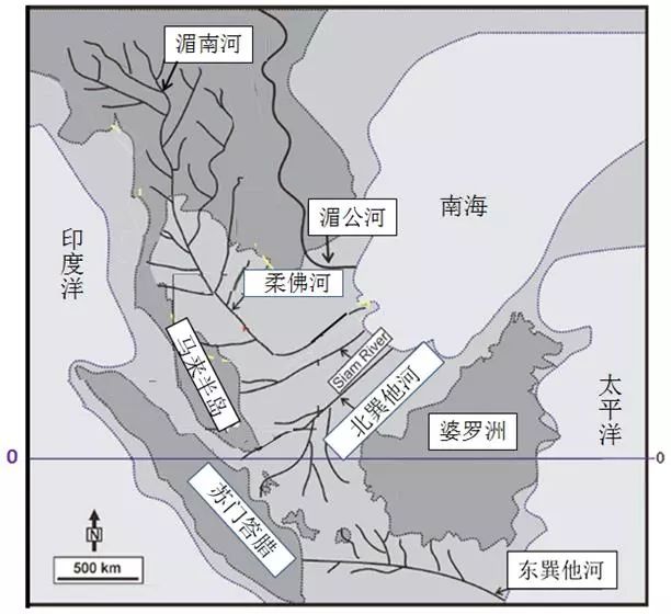 末次冰期时巽他陆架河系推测图我们来围观一下巽他陆架吧巽他陆架