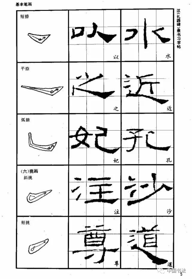 隶书入门技法教程详解含字帖