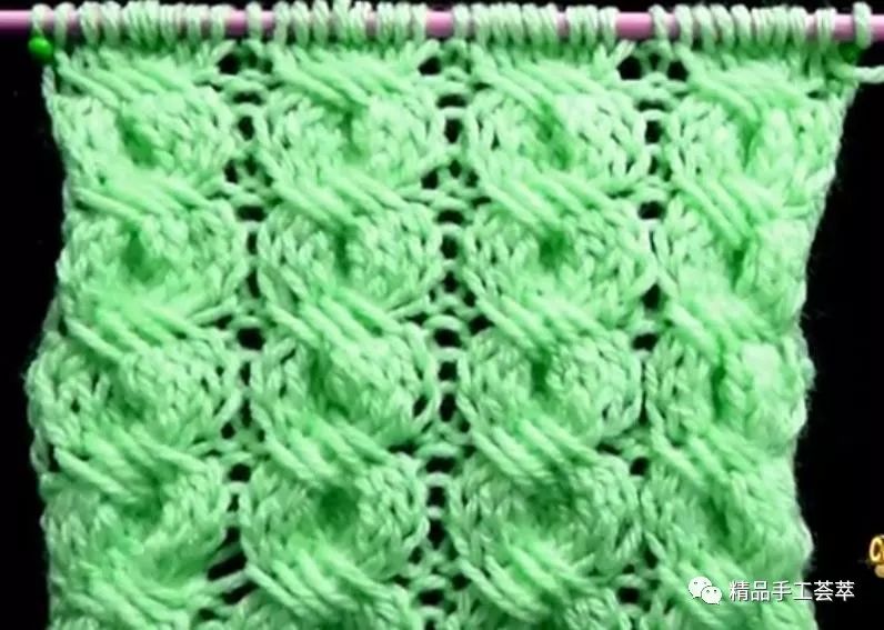 一种很棒的绞花的织法,看起来像圈圈圈,手把手教你织