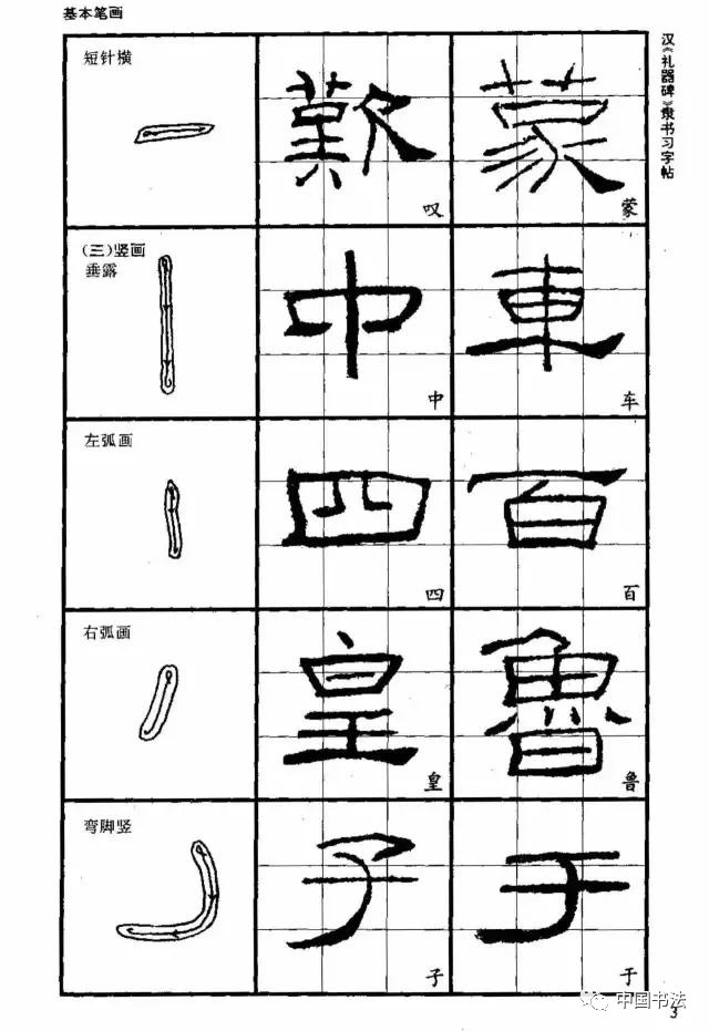 隶书入门技法教程详解含字帖