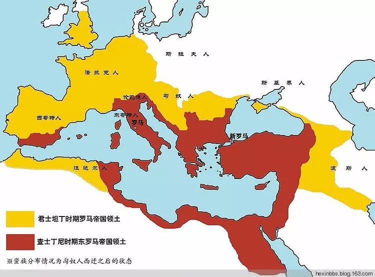 6世纪 的新罗马帝国疆域.