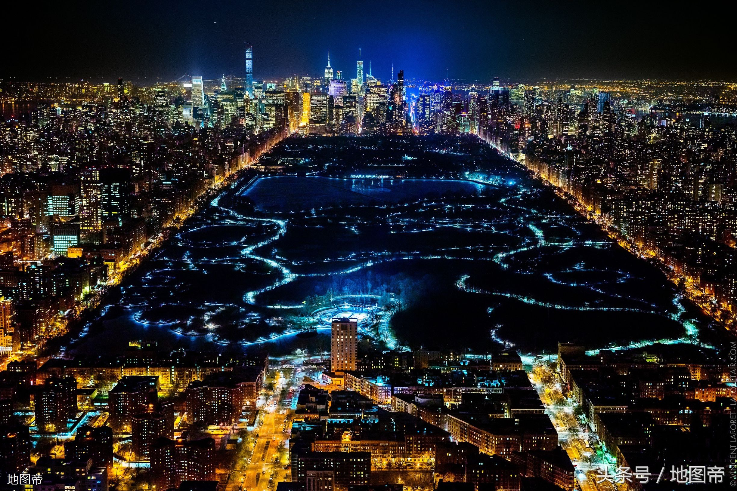 纽约中央公园夜景.