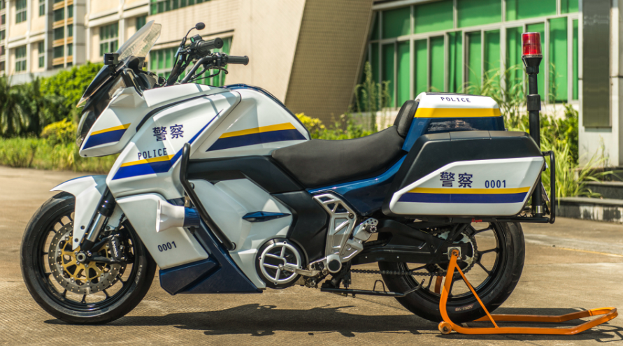 新能源警用电动摩托车来袭,巡逻执法的首选!