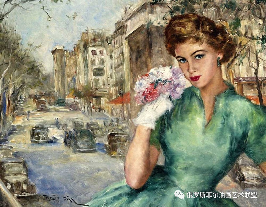 匈牙利印象派画家女性人物油画作品欣赏