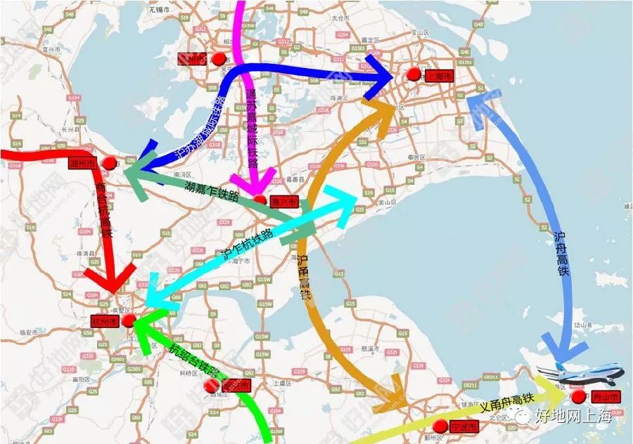 高铁图:规划中的沪乍杭铁路定于今年开工,2020年建成通车,并设