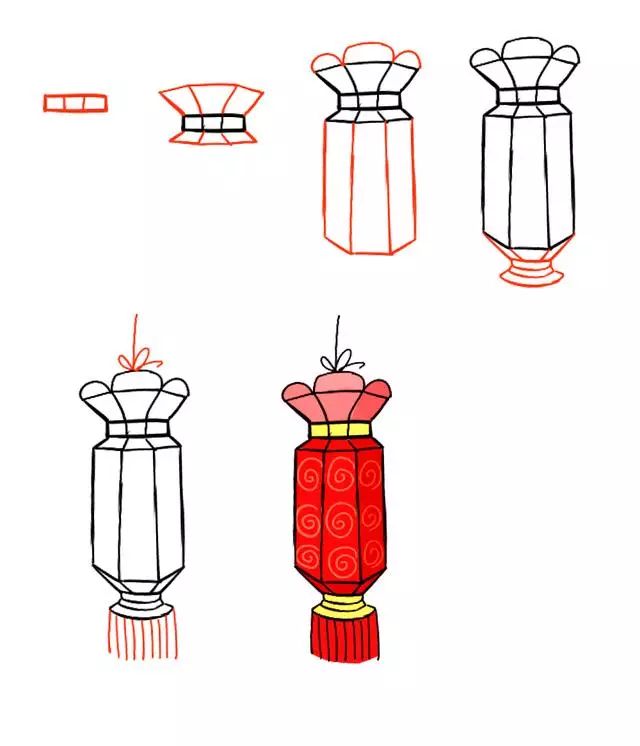 【教师篇】新年简笔画,用灯笼,鞭炮,红包一起迎接春节