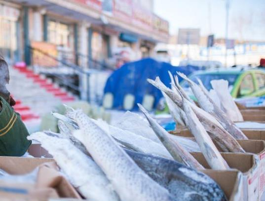 零下30度的东北菜市场,活鱼1分钟变冻鱼!冰棍鱼很吃香