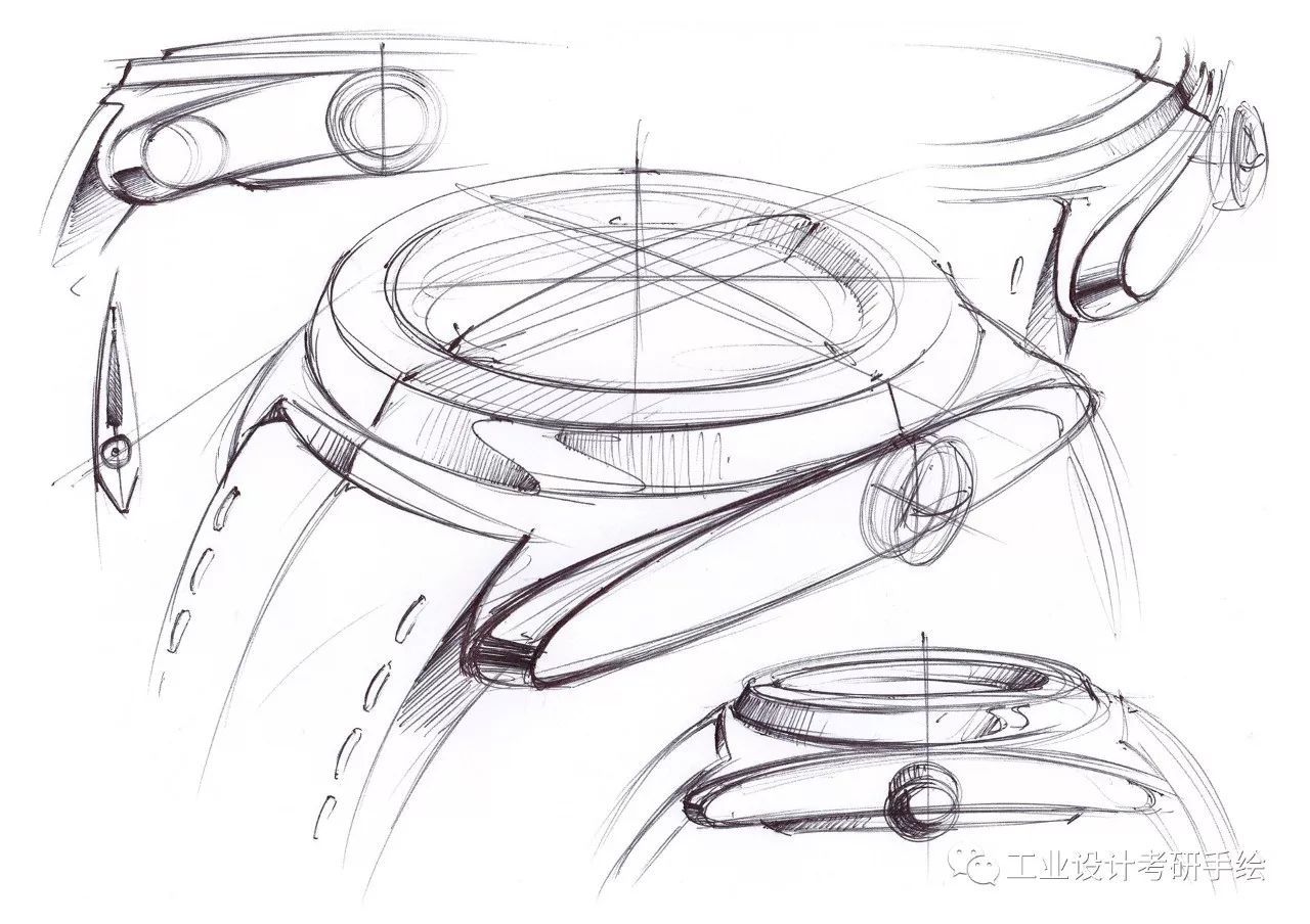 腕表手绘表现-新的哦,透视圆画不好,这些图有帮助.