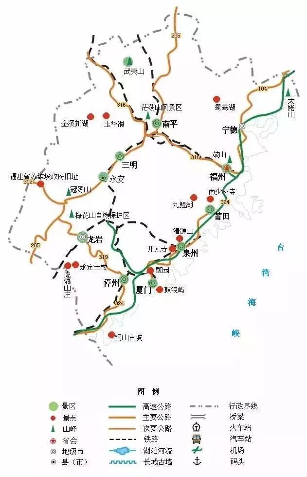 广西旅游地图