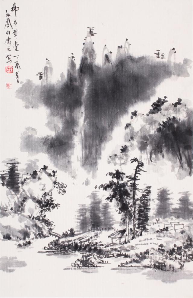 游历名山大川,汲大自然之天养思惠,师造化,得心源,皆融书画印于一体