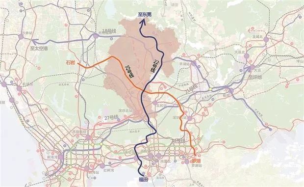 25号线 北部片区等不起 根据《深圳市轨道交通线网规划(2016-2035》