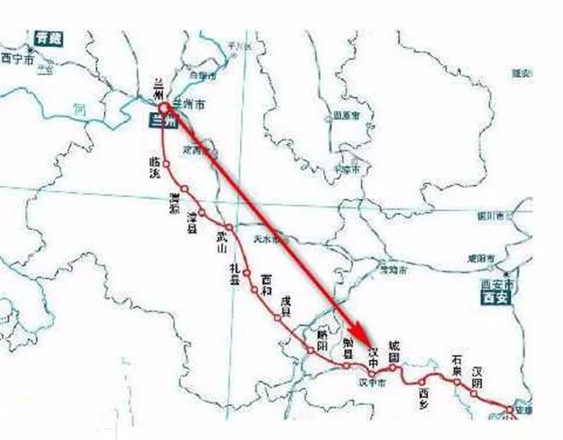 2019年将有一条兰州天水汉中三地高铁联通,400多公里途径天水一区两县图片