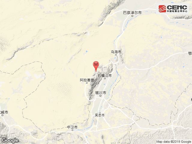 内蒙古阿拉善盟阿拉善左旗()发生2.4级地震