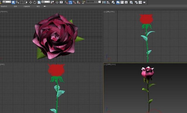 3dmax建模教程玫瑰花