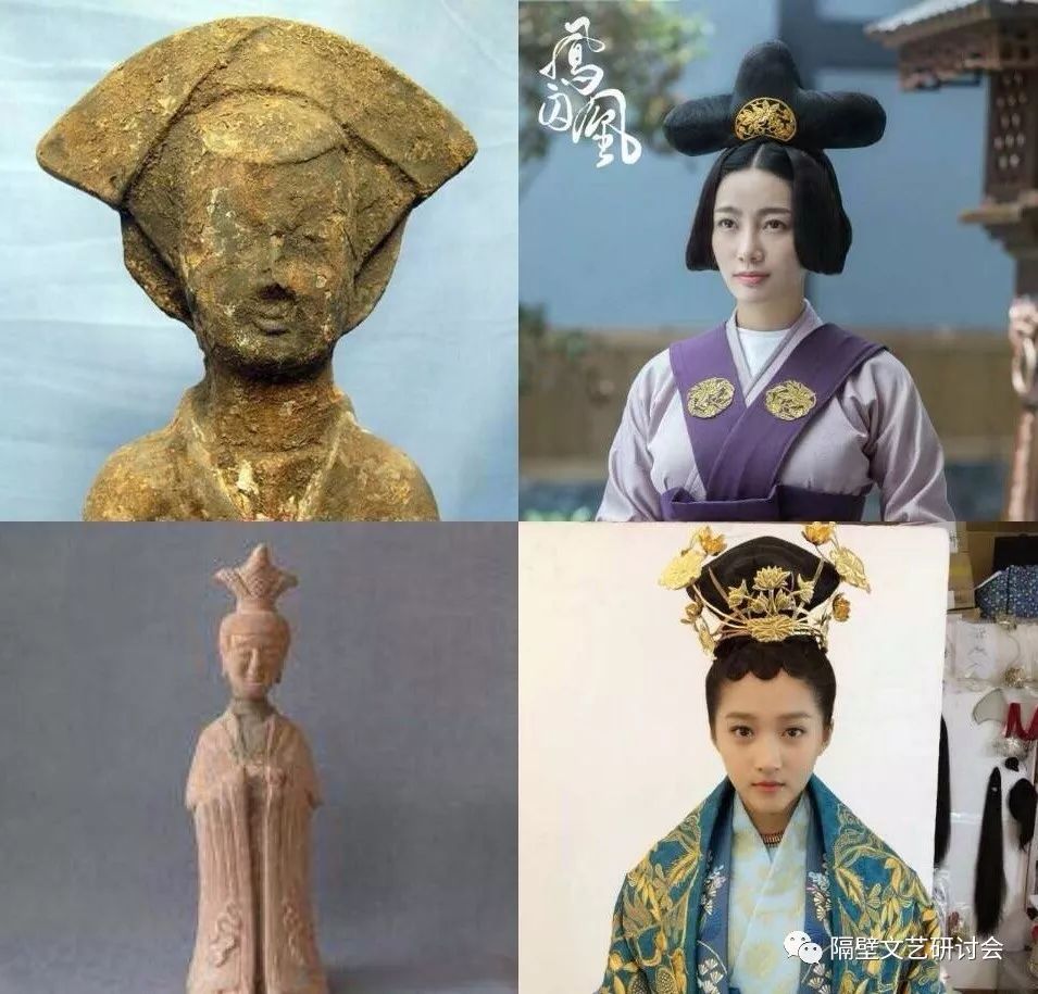 这一点算是尊重历史,这样的发型确实是魏晋南北朝时期女性特有的标志