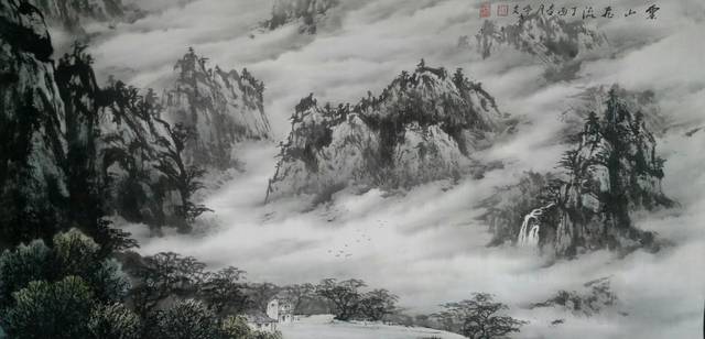 山东省实力派山水画画家李令文山水画欣赏