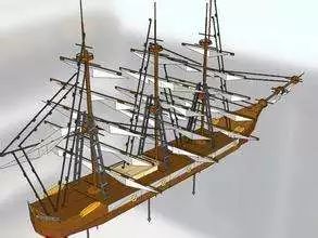 以后美国西部发现金矿而引起的淘金热,使飞剪式帆船获得迅速发展.