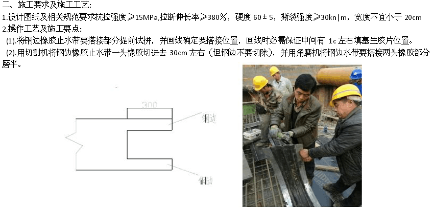 大家好,小编今天给朋友们介绍一下钢边橡胶止水带接头方法,我们以图文