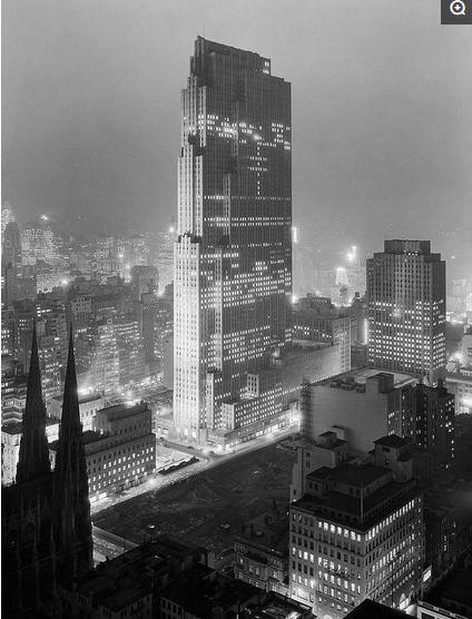 罕见历史老照片:图为1933年建造的美国纽约摩天大楼-rca大厦,总高度达