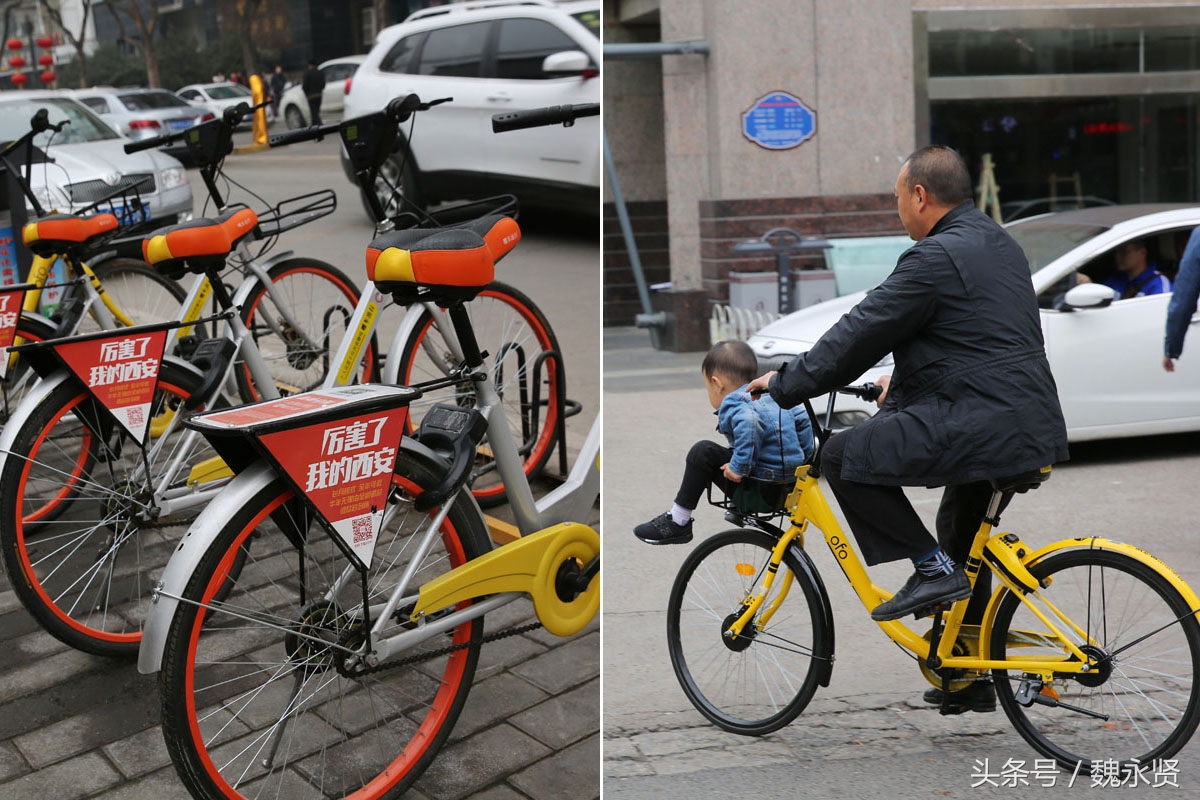 虽有骑自行车在市区道路上不准带人的规定,但城里人