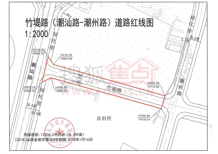 竹堤路(潮汕路-潮州路)市政道路建设工程项目